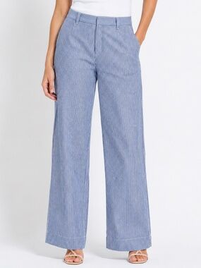 Talbots Pants 14WP Wide-Leg Blue
